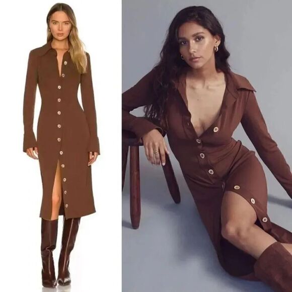 Song of Style Dresses & Skirts - Song of style alice midi dress in chocolate brown Large NWT